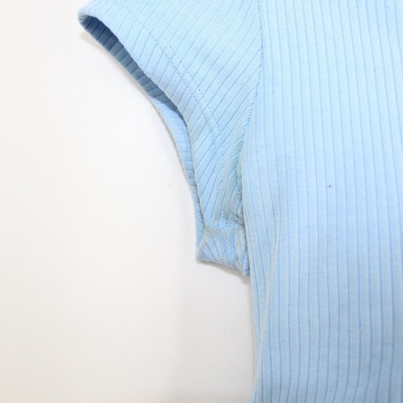 Alo Yoga Blissful Henley Bra Top Blue Skies Small - Picture 4 of 5